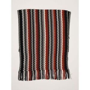 Missoni Men Abstract Striped Pattern Wool Blend Scarf Missoni